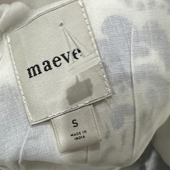 Maeve White and Blue Patterned Mini Dress - Picture 4 of 5